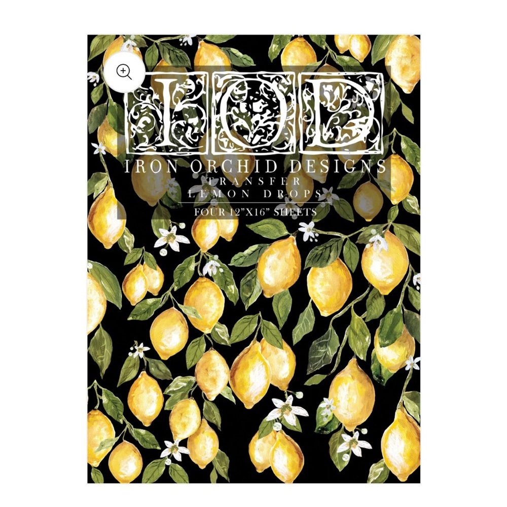 Iron Orchid Designs Lemon Drops Transfer Pad (4 sheets) (Retired) New with Tags